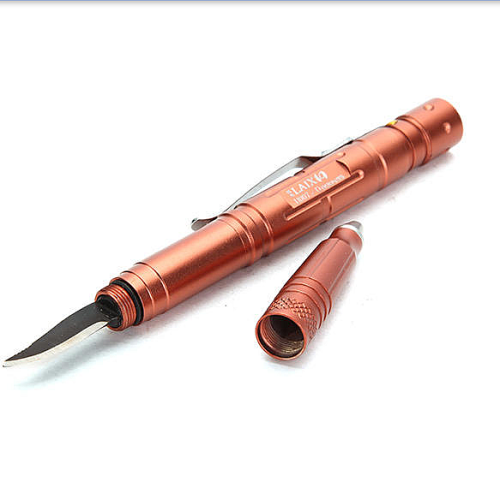 Ручка Laix B007.2-O, червона, з ліхтариком