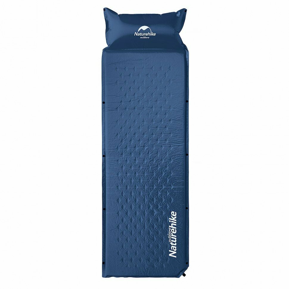 Матрац з подушкою Naturehike (2,5см), самонадувний, синій