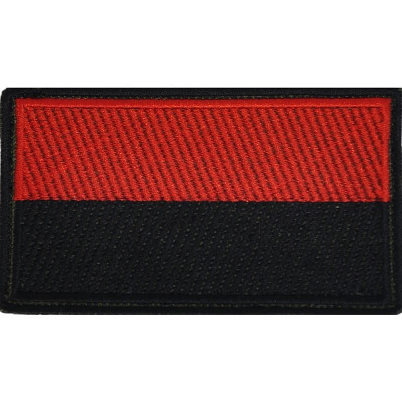 Патч "Прапор", 9х5 см, червоно-чорний