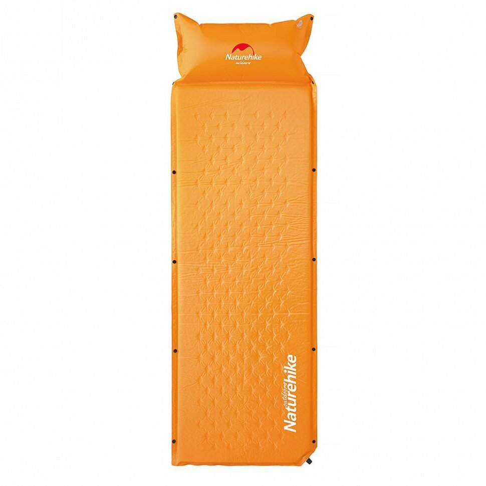 Матрац з подушкою Naturehike (2,5см), самонадувний, помаранчевий