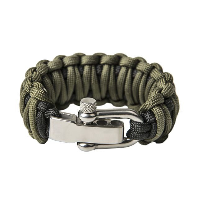 Паракорд-браслет, подвійний, "Кобра", Black/Army Green