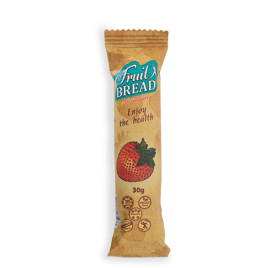 Цукерки Fruit Bread, полуниця, без цукру ( 30 г)
