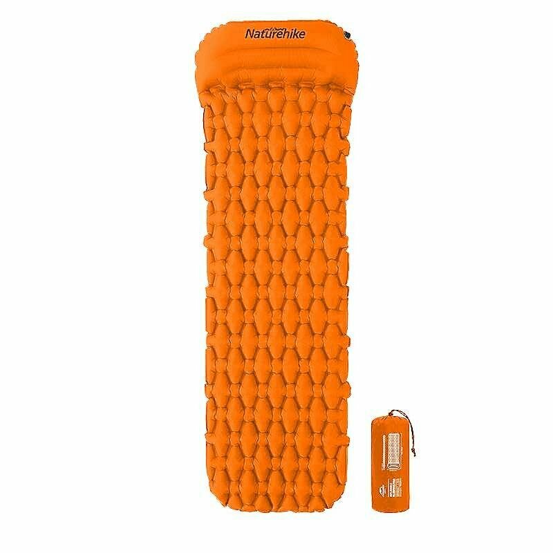 Матрац з подушкою Naturehike FC-12 (6,5см), надувний, помаранчевий
